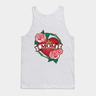 Ornamental Tattoo Style Heart - MOM Tank Top